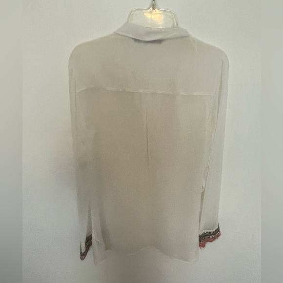 ZARA Rhinestone Blouse Size Small - Picture 5 of 5